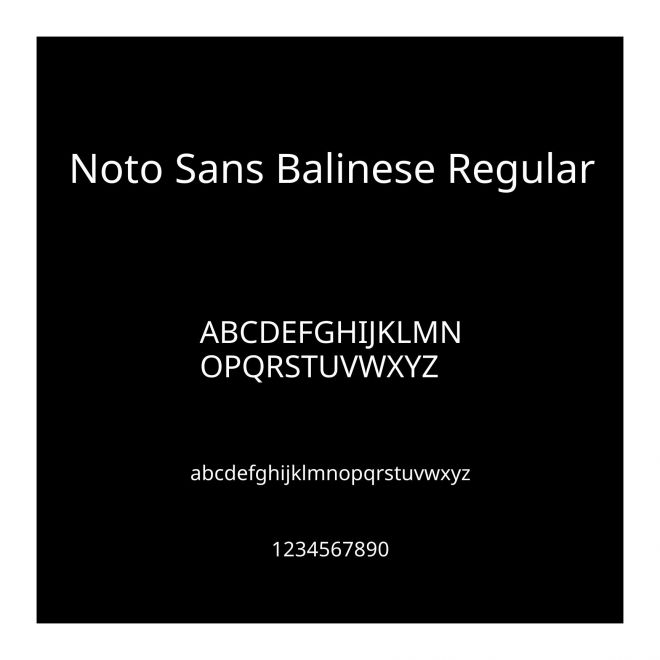 Noto Sans Balinese Regular