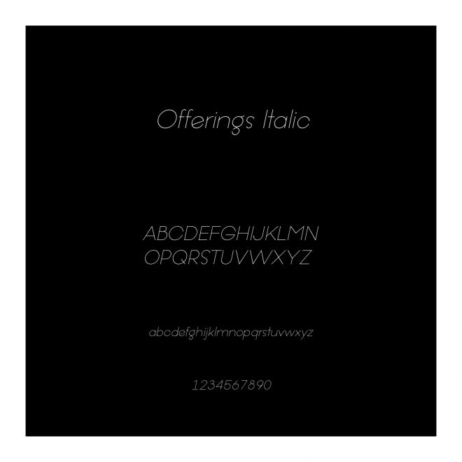 Offerings Italic