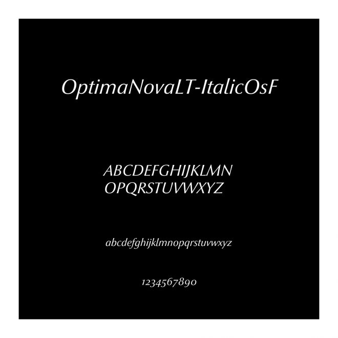 OptimaNovaLT-ItalicOsF