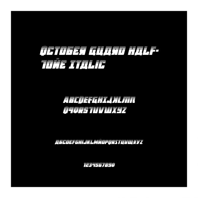 October Guard Half-Tone Italic