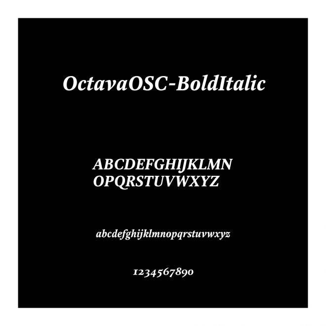 OctavaOSC-BoldItalic