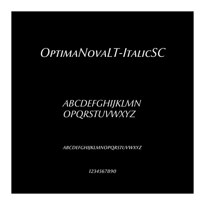 OptimaNovaLT-ItalicSC