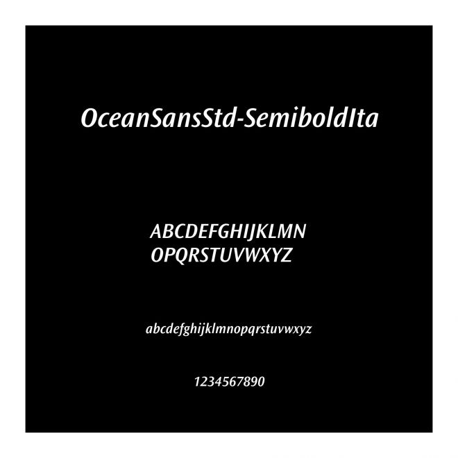 OceanSansStd-SemiboldIta