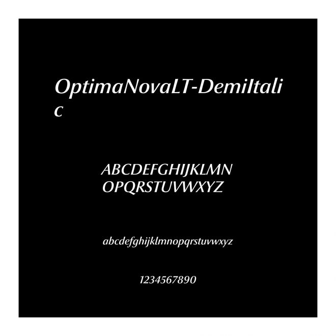 OptimaNovaLT-DemiItalic