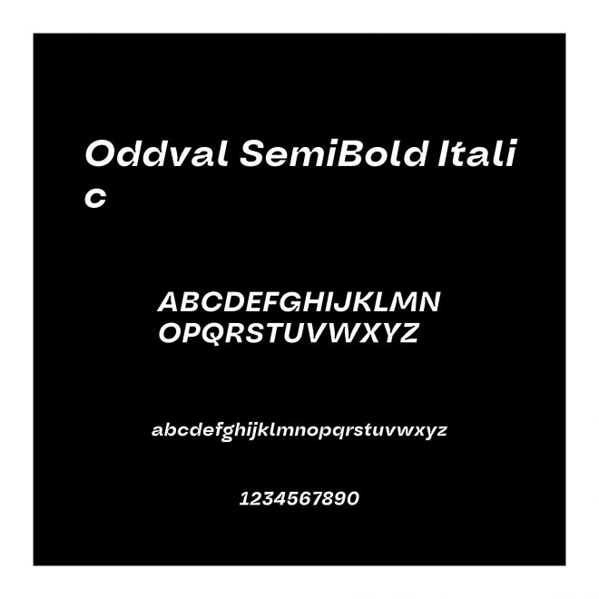 Oddval SemiBold Italic