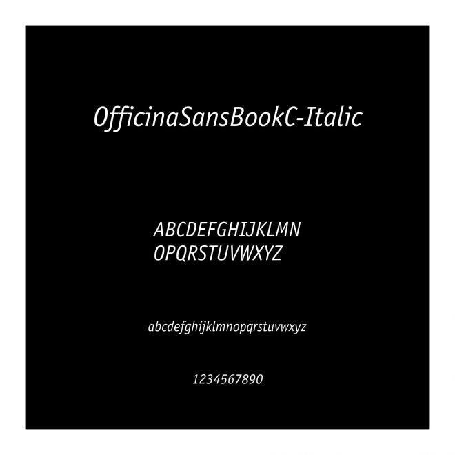 OfficinaSansBookC-Italic