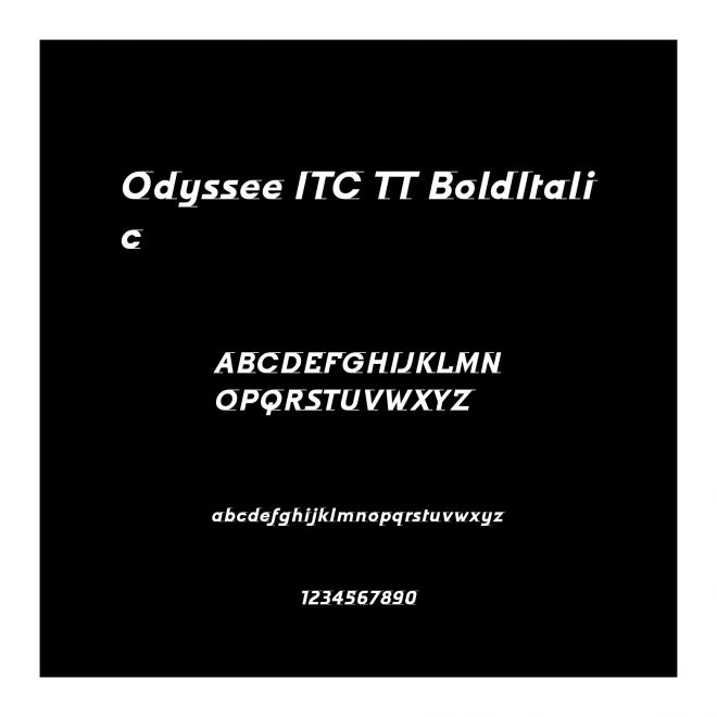 Odyssee ITC TT BoldItalic