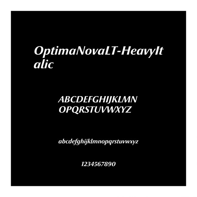 OptimaNovaLT-HeavyItalic