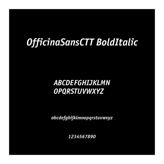 OfficinaSansCTT BoldItalic