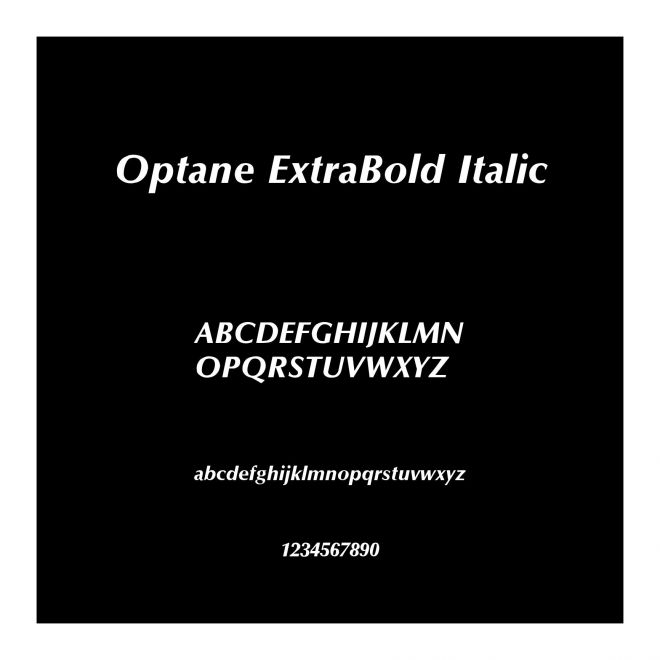 Optane ExtraBold Italic