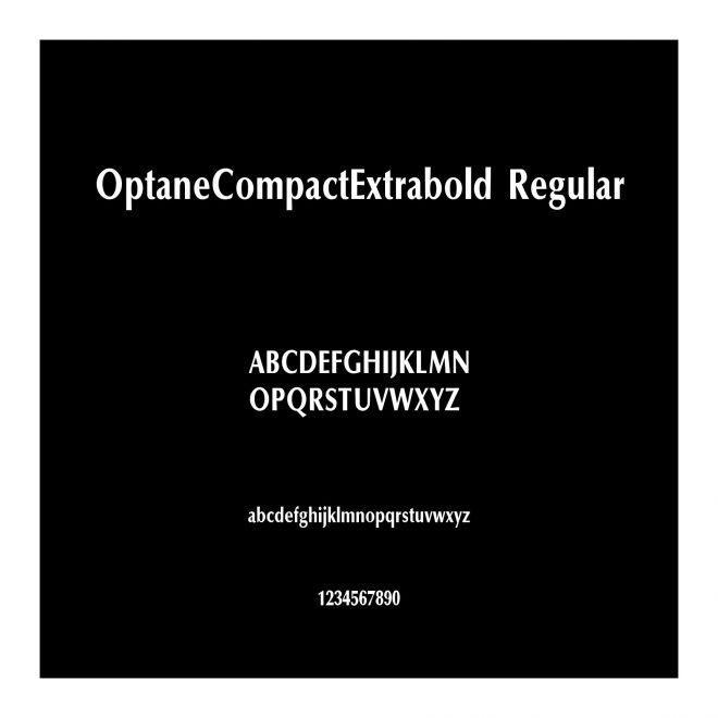 OptaneCompactExtrabold Regular