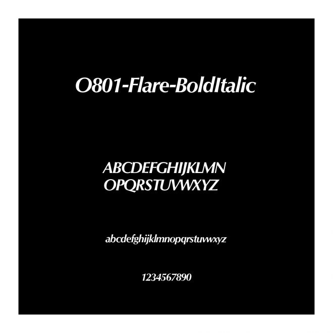 O801-Flare-BoldItalic