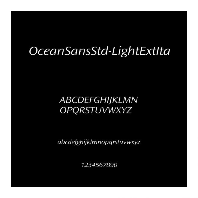 OceanSansStd-LightExtIta