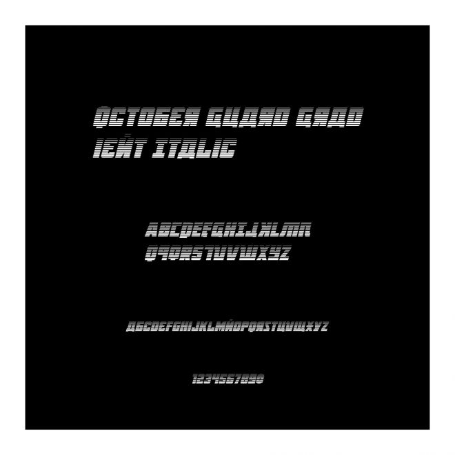 October Guard Gradient Italic