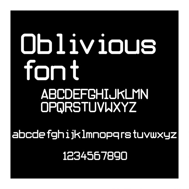 Oblivious font