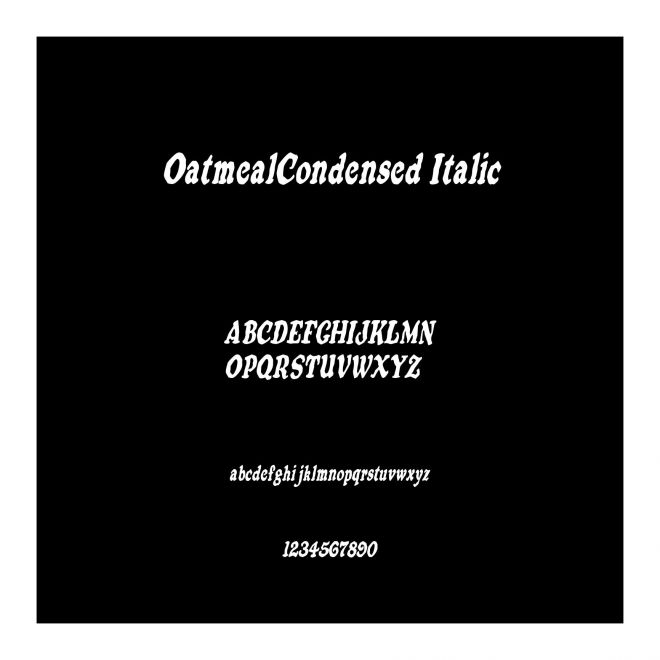 OatmealCondensed Italic