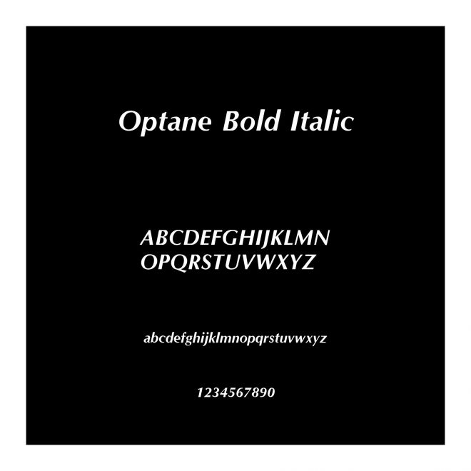 Optane Bold Italic