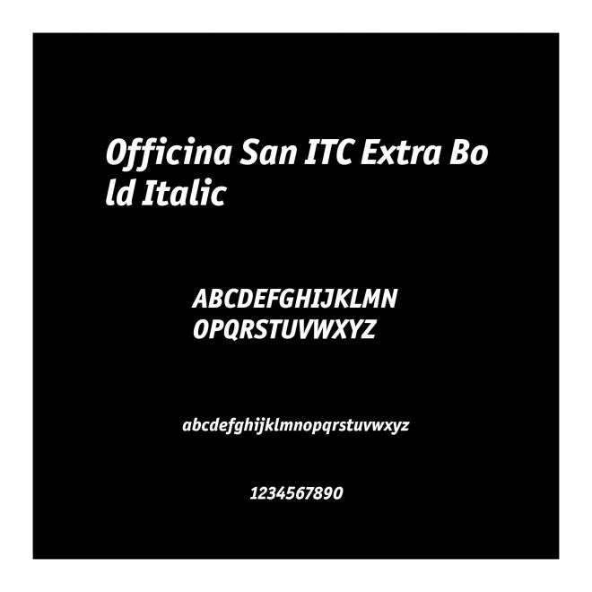 Officina San ITC Extra Bold Italic