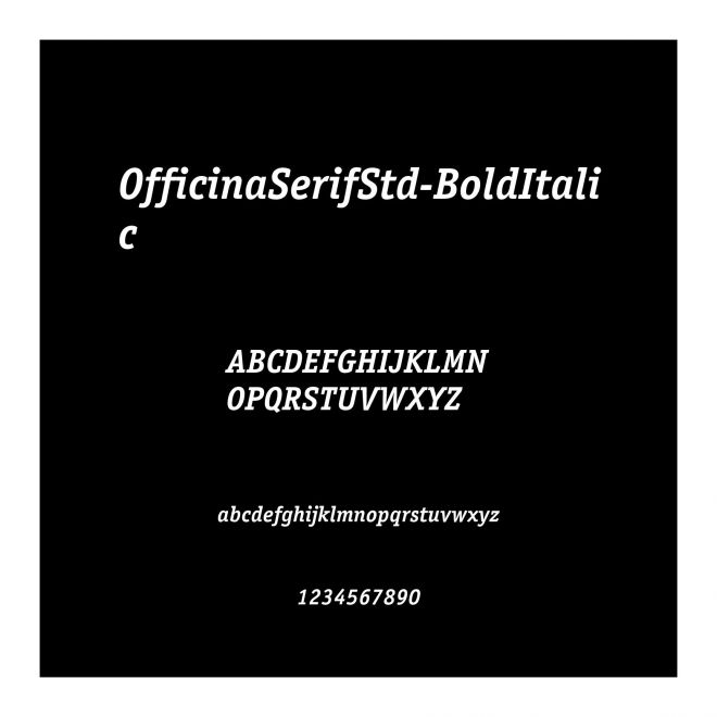 OfficinaSerifStd-BoldItalic