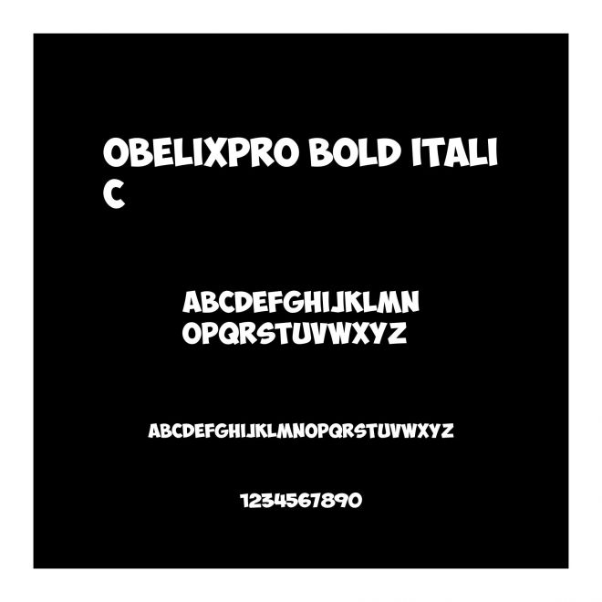 ObelixPro Bold Italic