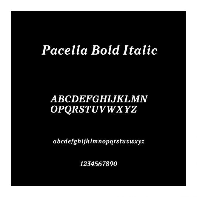 Pacella Bold Italic