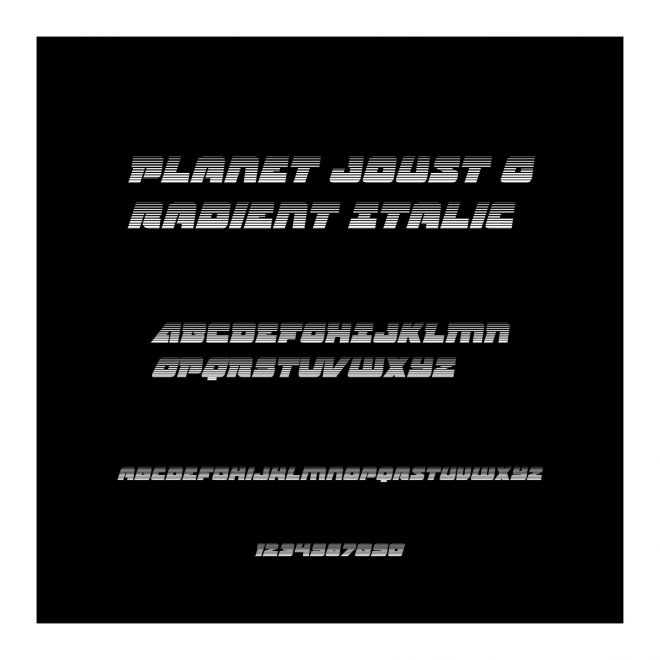 Planet Joust Gradient Italic