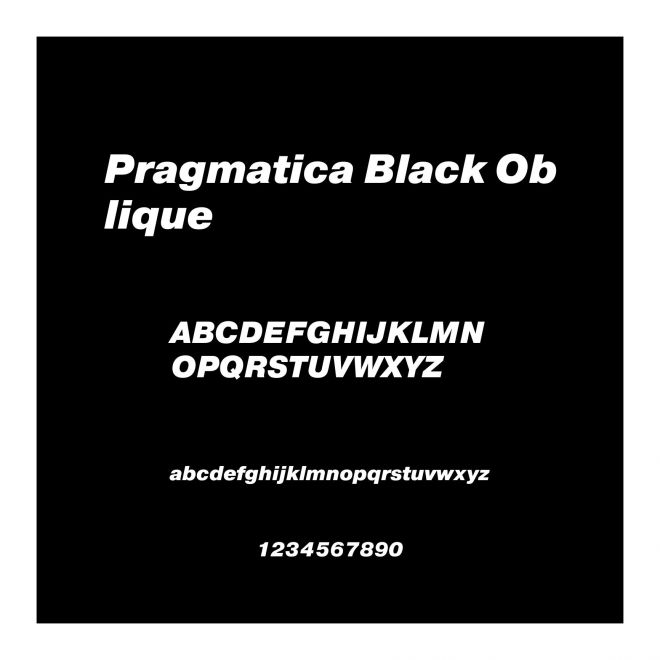 Pragmatica Black Oblique