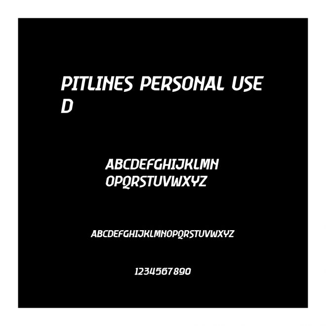 Pitlines Personal Used