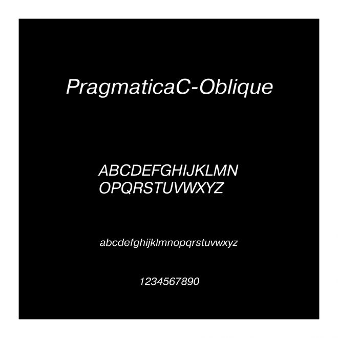 PragmaticaC-Oblique