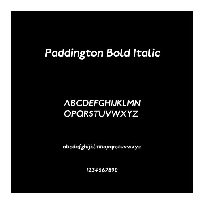 Paddington Bold Italic