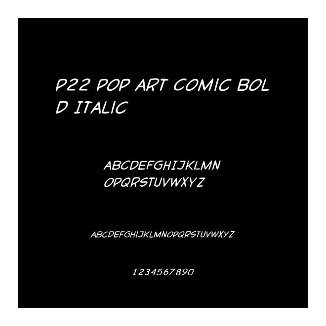 P22 Pop Art Comic Bold Italic