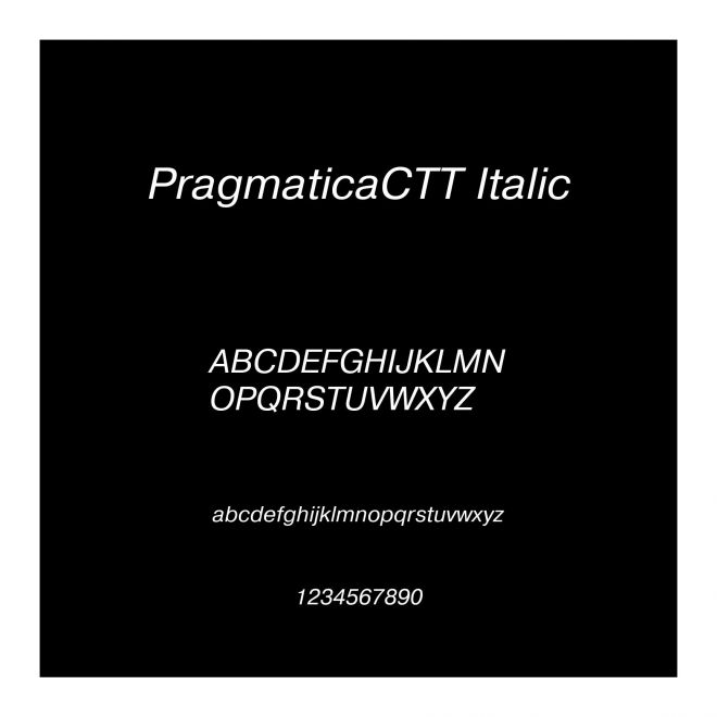 PragmaticaCTT Italic