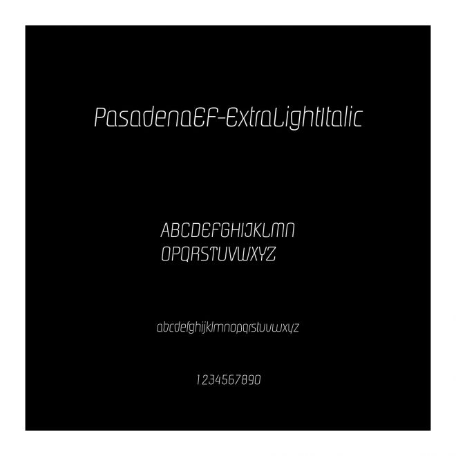 PasadenaEF-ExtraLightItalic