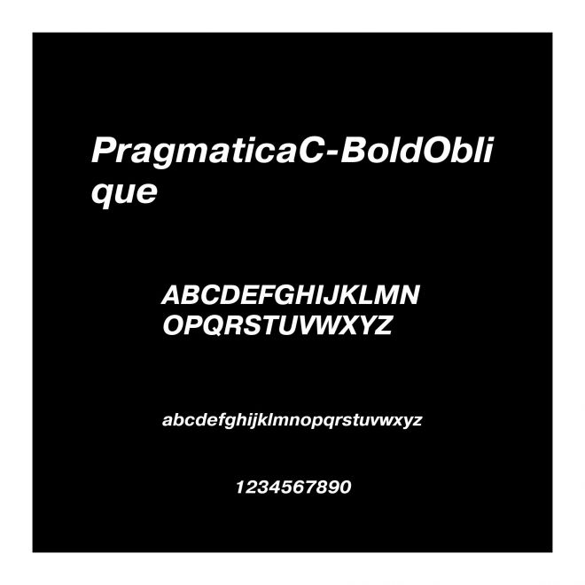 PragmaticaC-BoldOblique