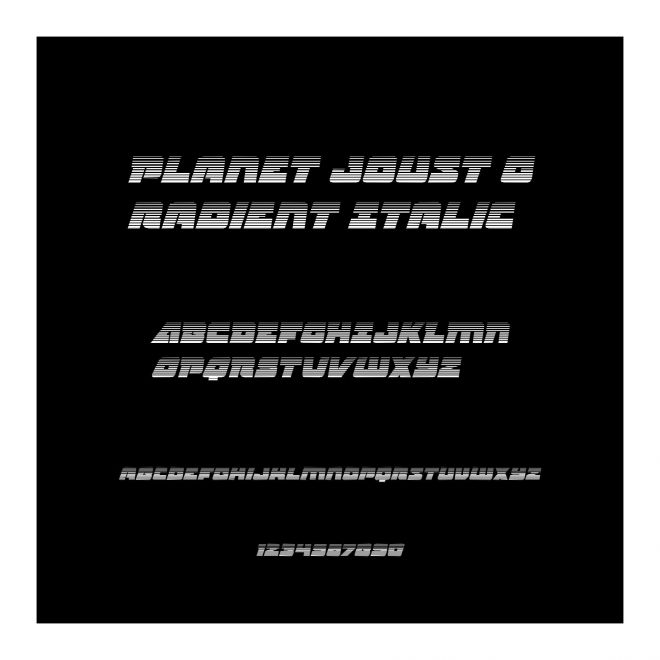 Planet Joust Gradient Italic