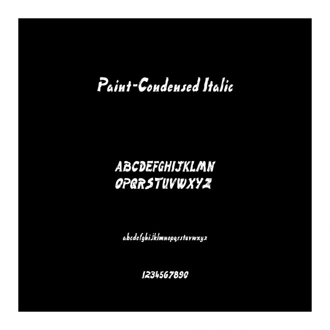 Paint-Condensed Italic