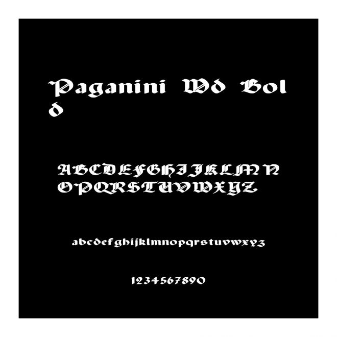 Paganini Wd Bold