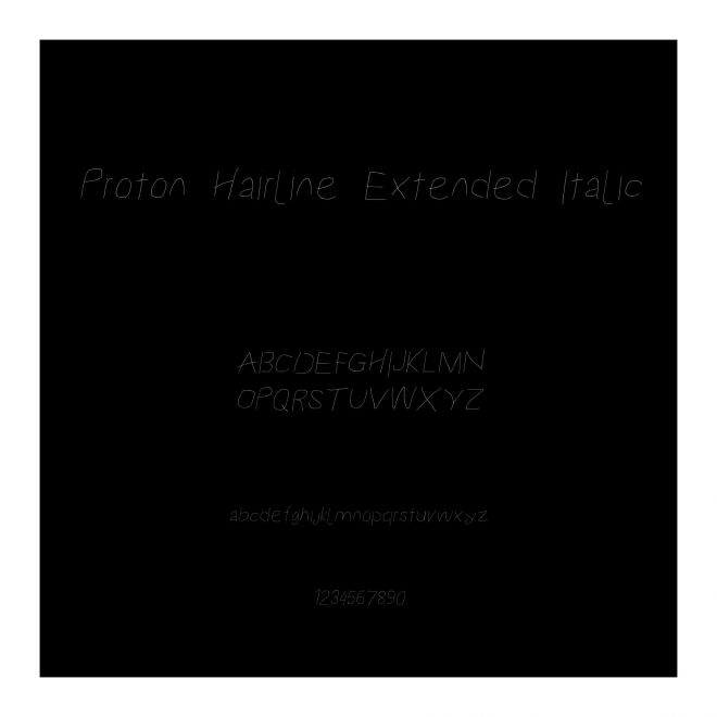 Proton Hairline Extended Italic