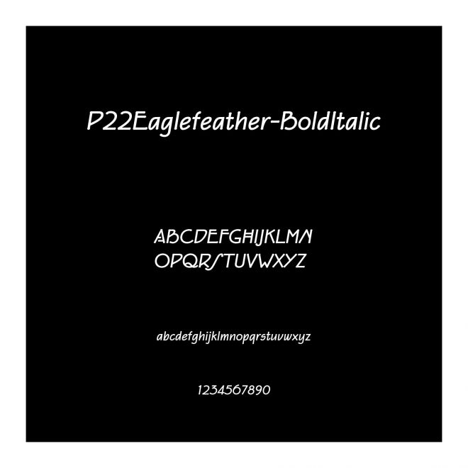 P22Eaglefeather-BoldItalic