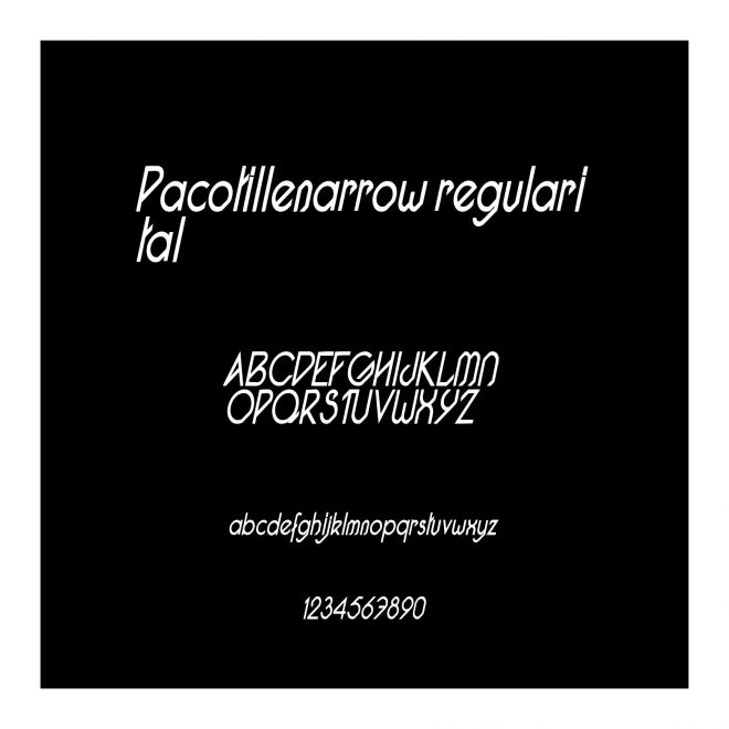 Pacotillenarrow regularital