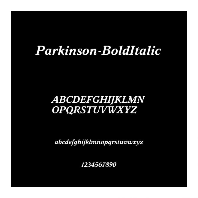 Parkinson-BoldItalic