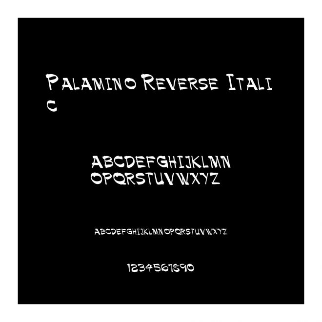 Palamino Reverse Italic