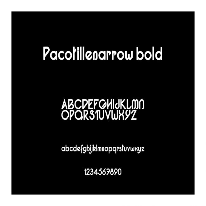 Pacotillenarrow bold