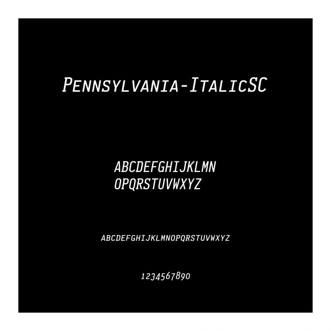 Pennsylvania-ItalicSC
