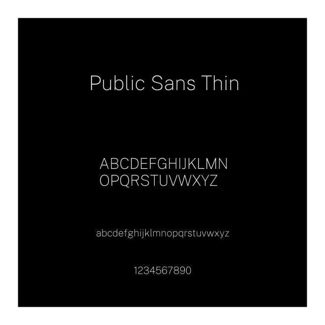 Public Sans Thin