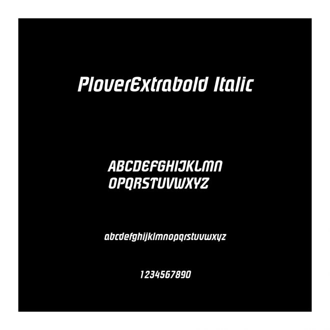PloverExtrabold Italic