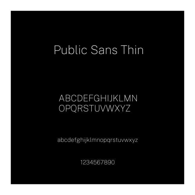 Public Sans Thin