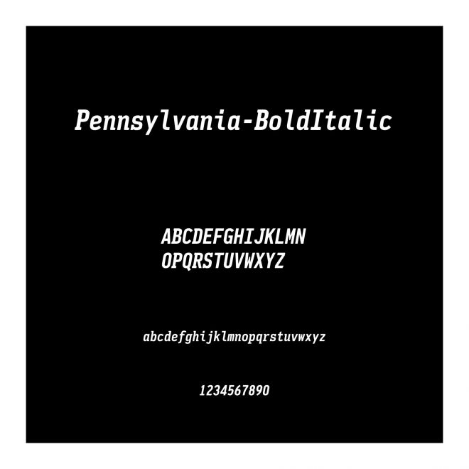 Pennsylvania-BoldItalic