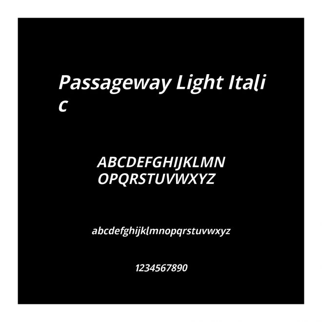Passageway Light Italic