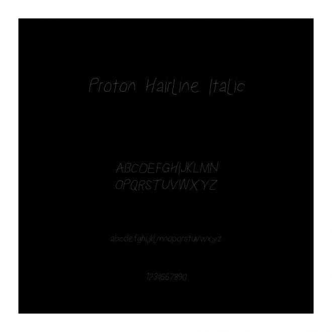 Proton Hairline Italic
